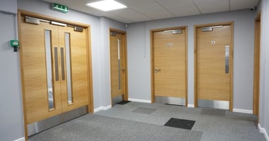 fire door in corridor